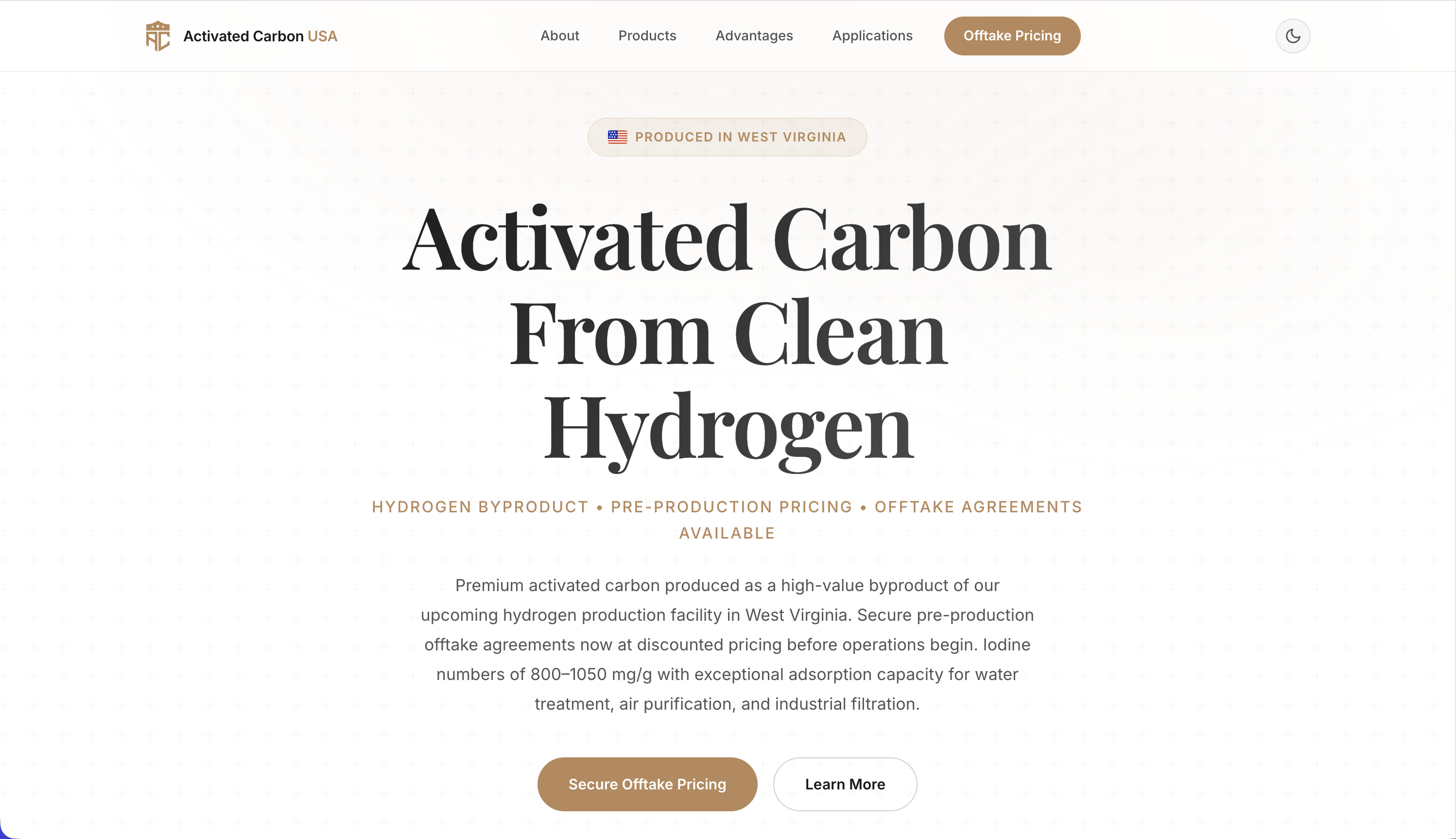 Activated Carbon USA website preview
