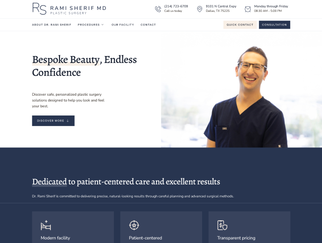 Rami Sherif, MD website preview